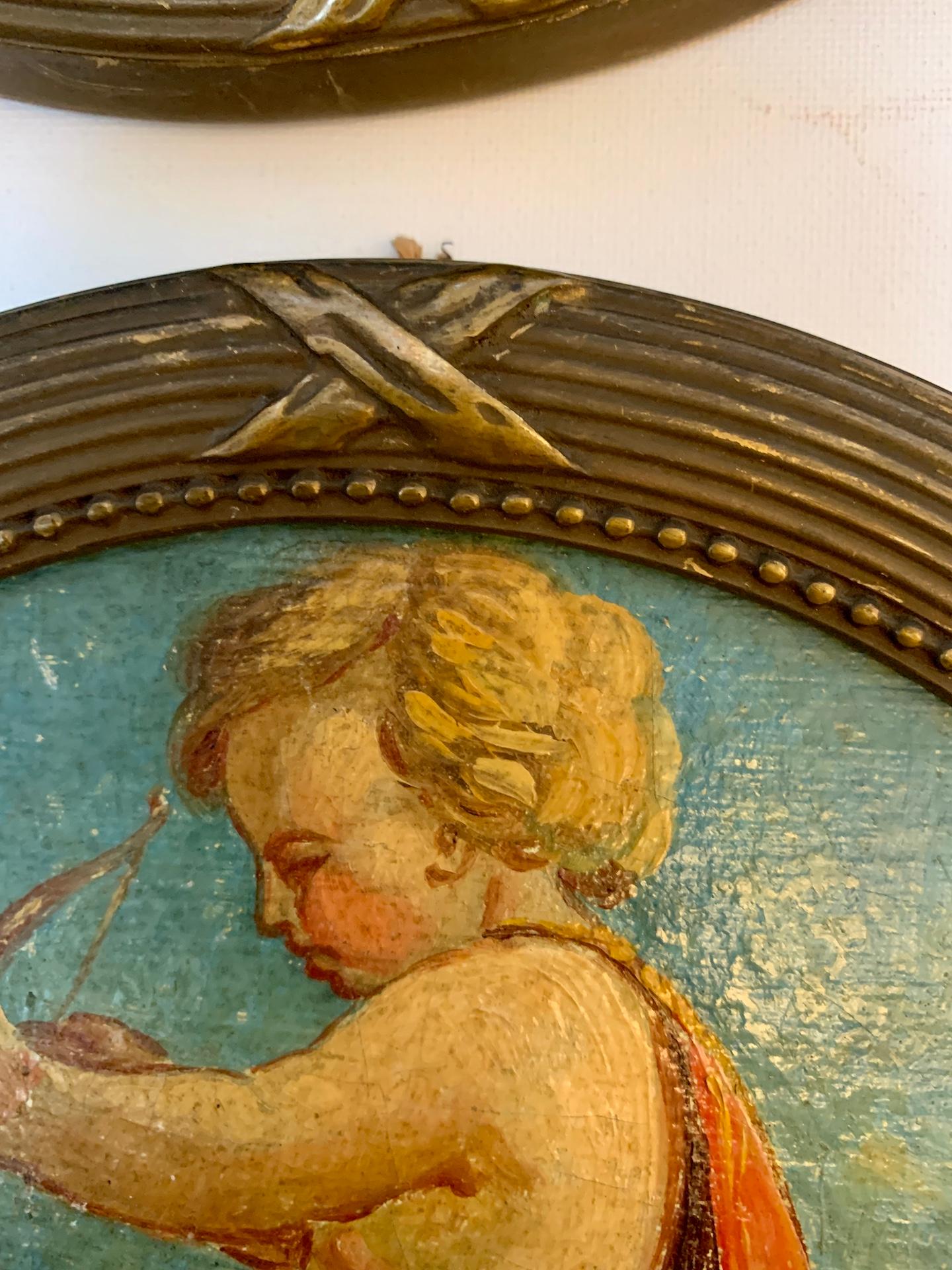 Set of Five late 19th century Italian or French portraits of Putti or Angels 5