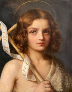 Used St John the Baptist as a Child, Early 19th Century Italian School, Oil Painting