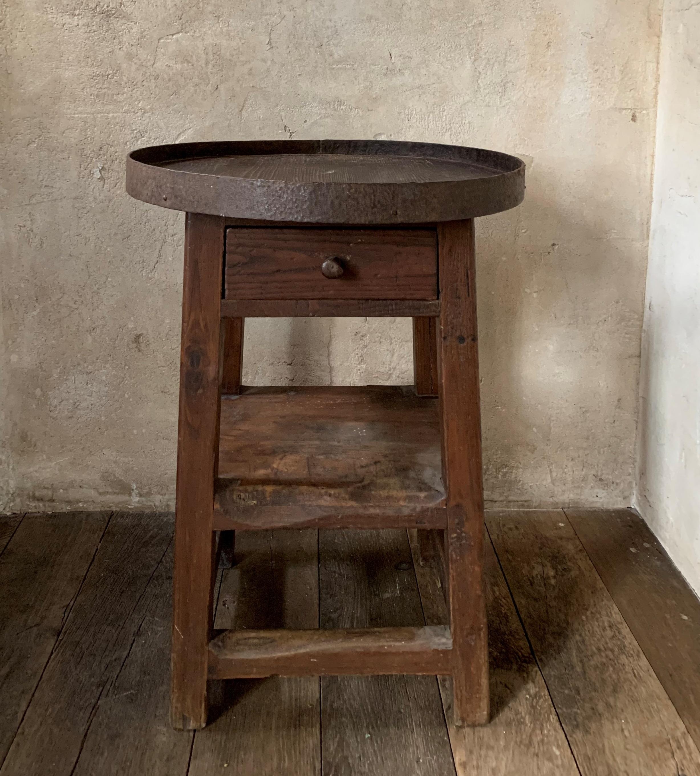 Iron 19th Century Italian Sculptor Stand Table For Sale