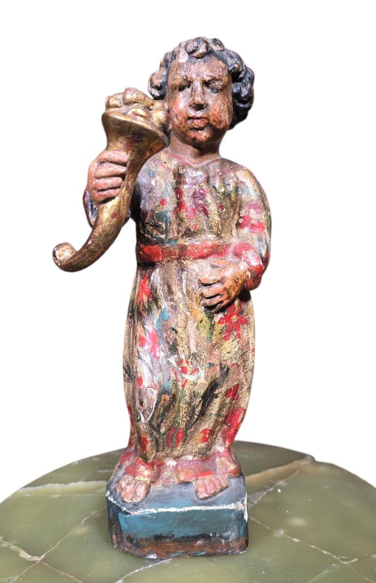 19th Century Italian Sculpture – Boy with a Cornucopia For Sale 4