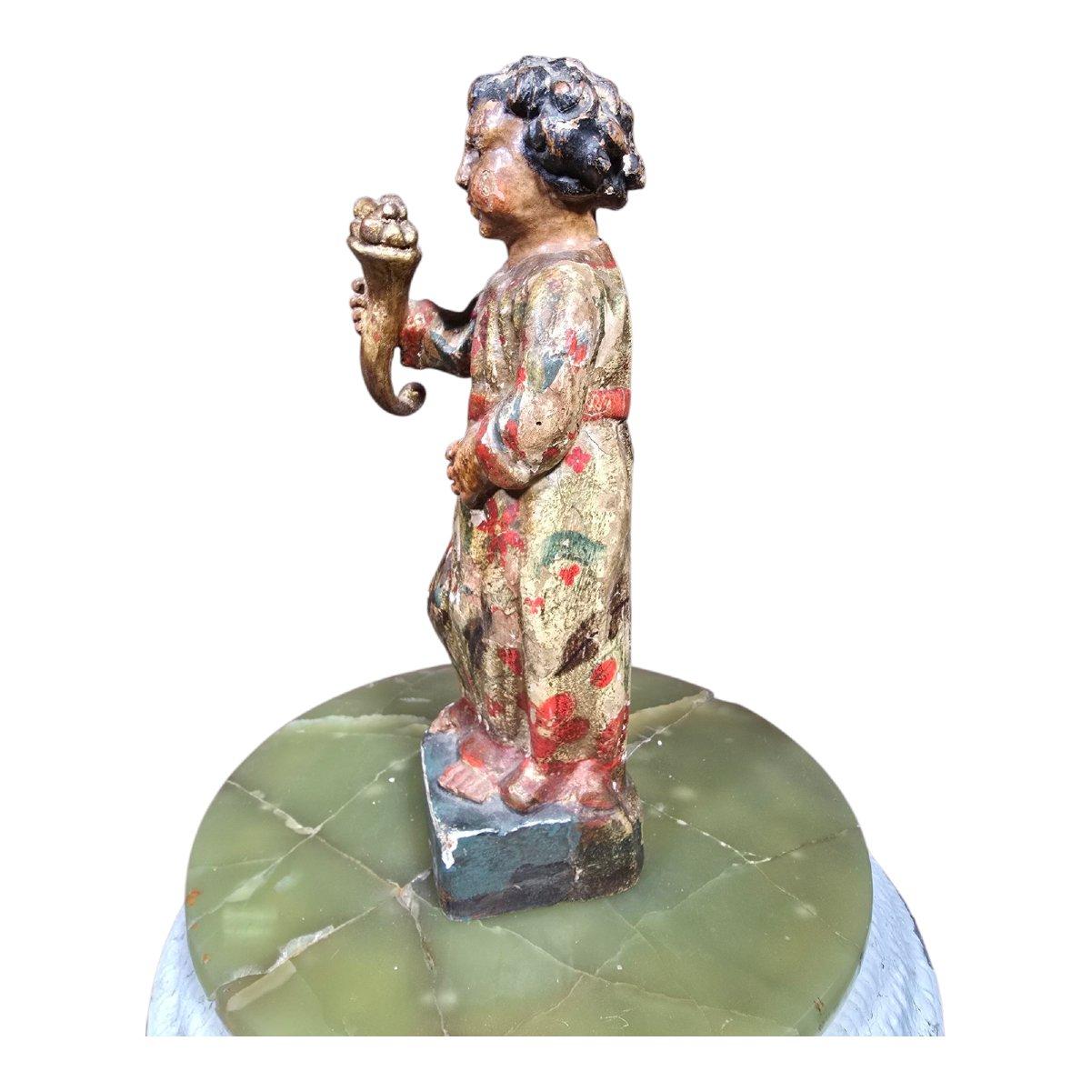 19th Century Italian Sculpture – Boy with a Cornucopia For Sale 1