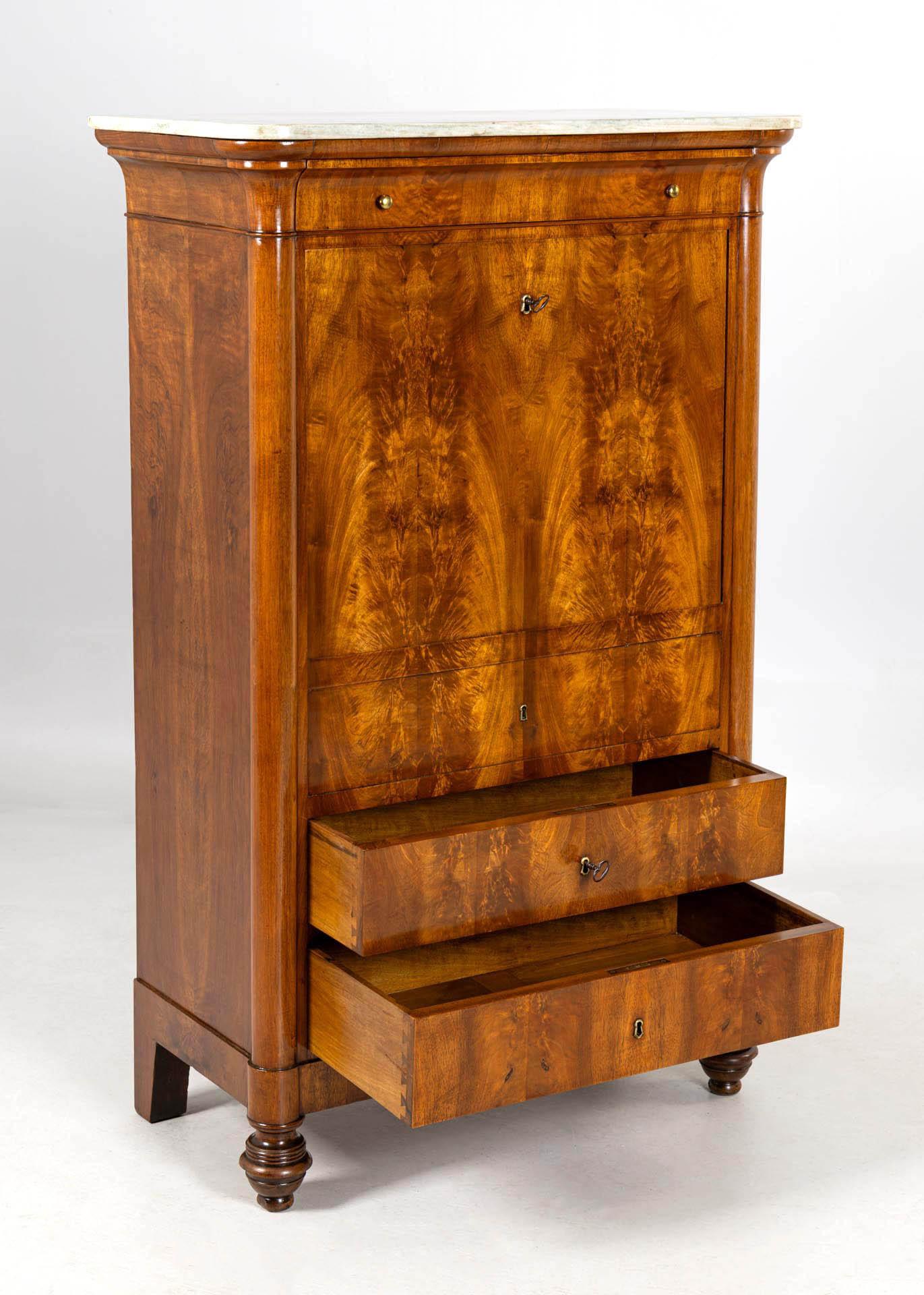 Secretaire italiano del siglo XIX con caja de seguridad, hacia 1840 en venta 10