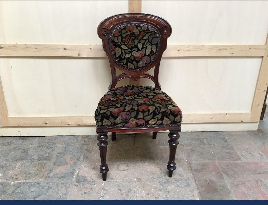 19th Century Italian Set of 6 Mahogany Dining Chairs, 1890s In Good Condition For Sale In Florence, IT