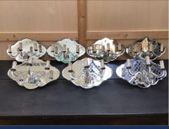 19th Century Italian Set of 7 Wall Murano Glass Wall Sconces, 1890s