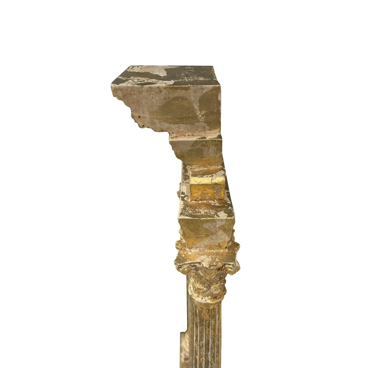 Italienisches Set antiker vergoldeter Steinfragmente, Säulen, 19. Jahrhundert im Angebot 6