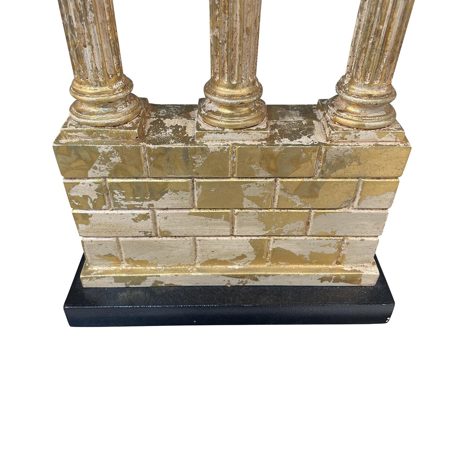 Ensemble italien du 19ème siècle de fragments de pierres dorées anciennes, colonnes en vente 6