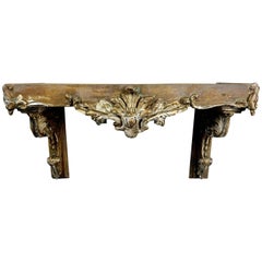 Antique 19th Century Italian Shelf with Marble top