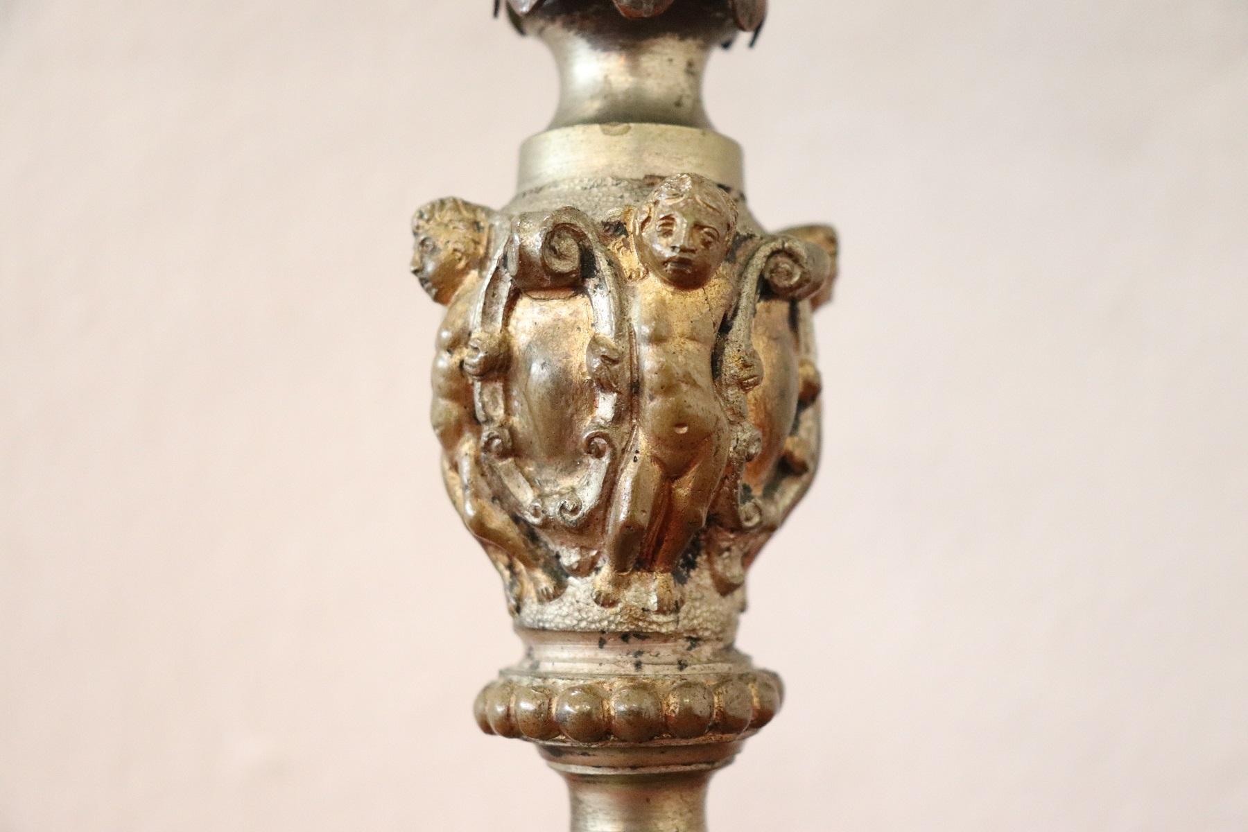 19th Century Italian Sicilian Baroque Style Monstrance Decorated with Cherub 8