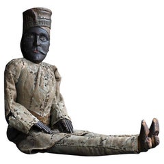 Italienische / sizilianische große handgefertigte Marionette aus dem 19.