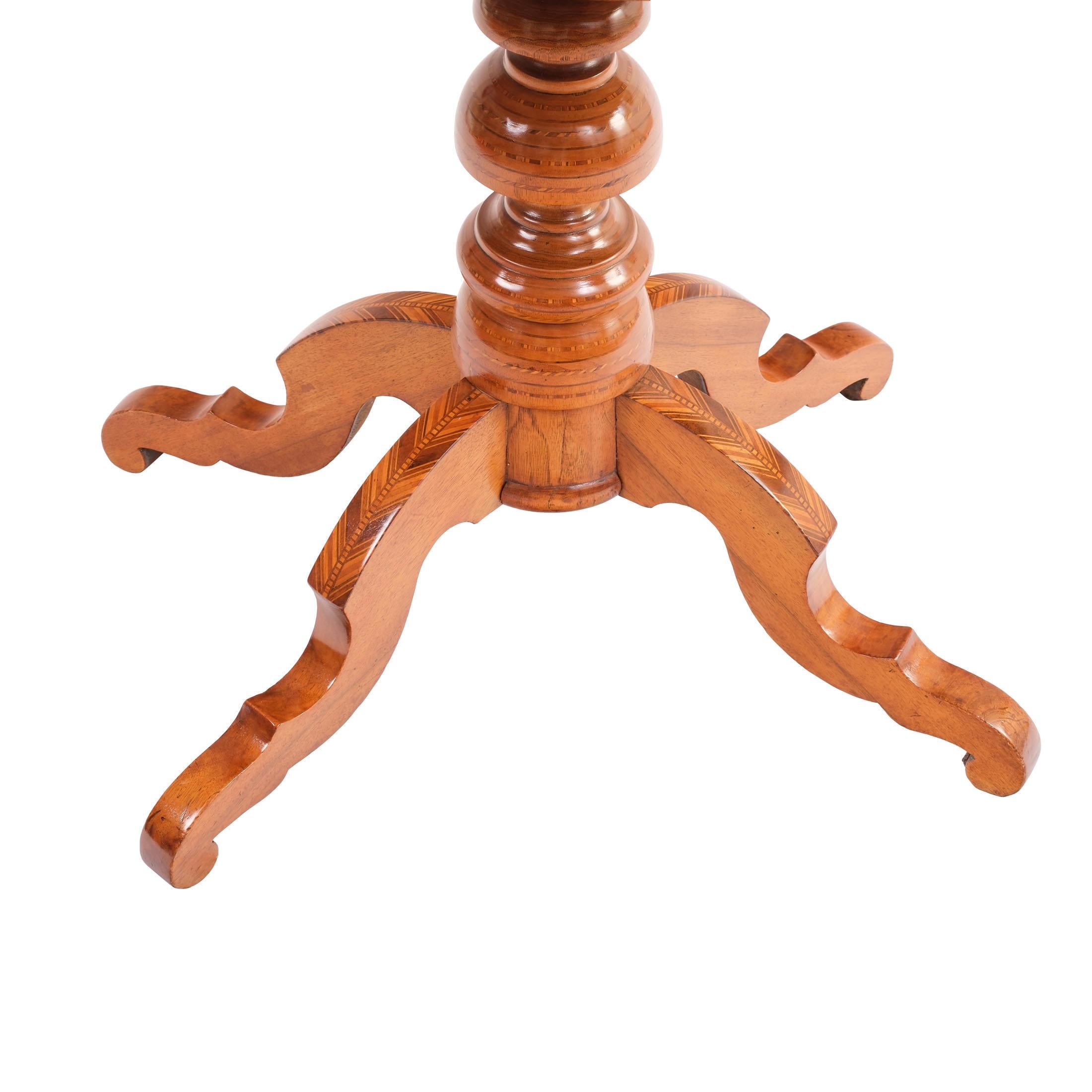 Néo-Renaissance 19th Century Italian Side Table Lombardy Nutwood