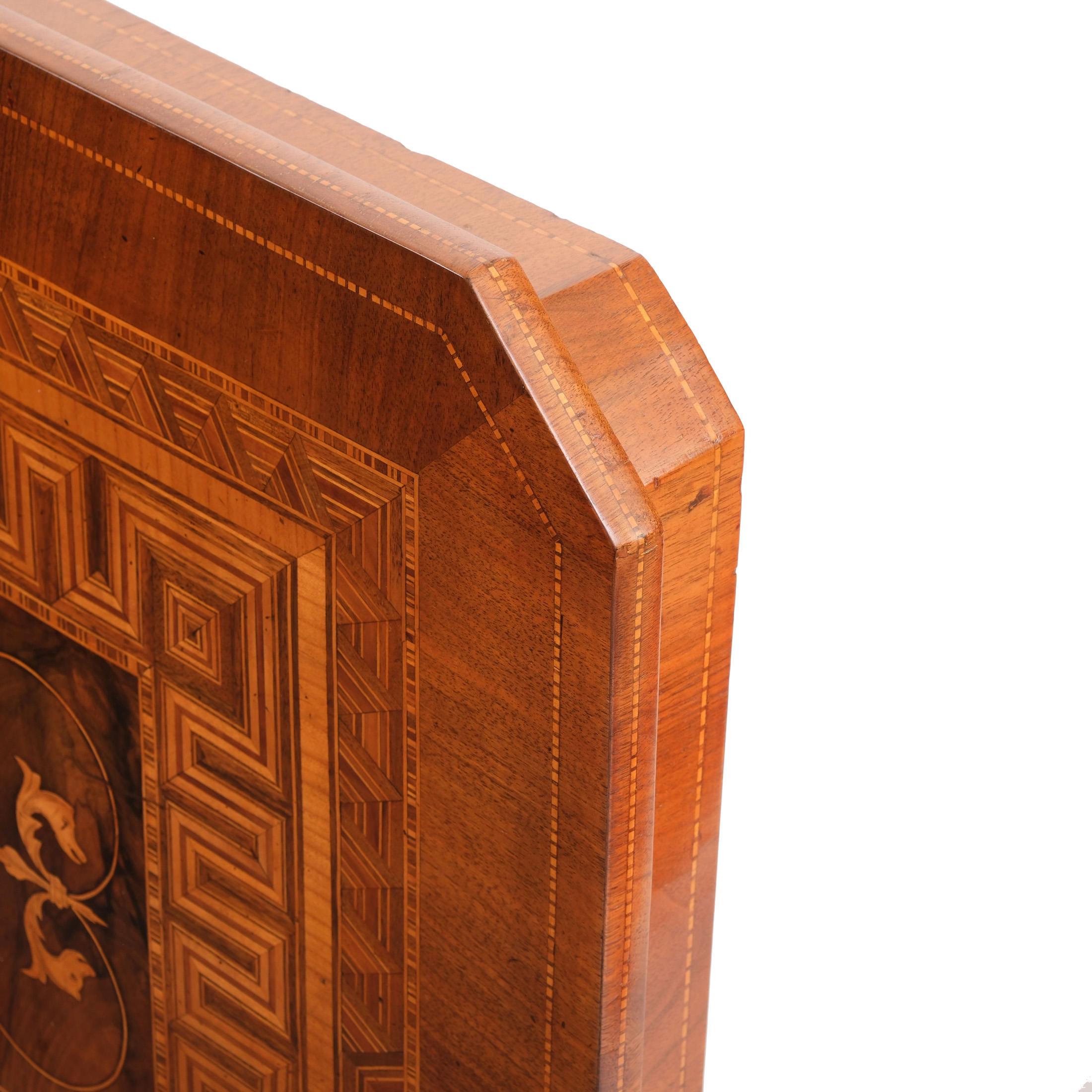 19th Century Italian Side Table Lombardy Nutwood 1