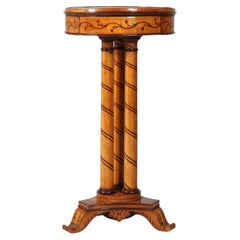 19th Century Italian Side Table or Sewing Table, Maple Inlayed, circa 1830