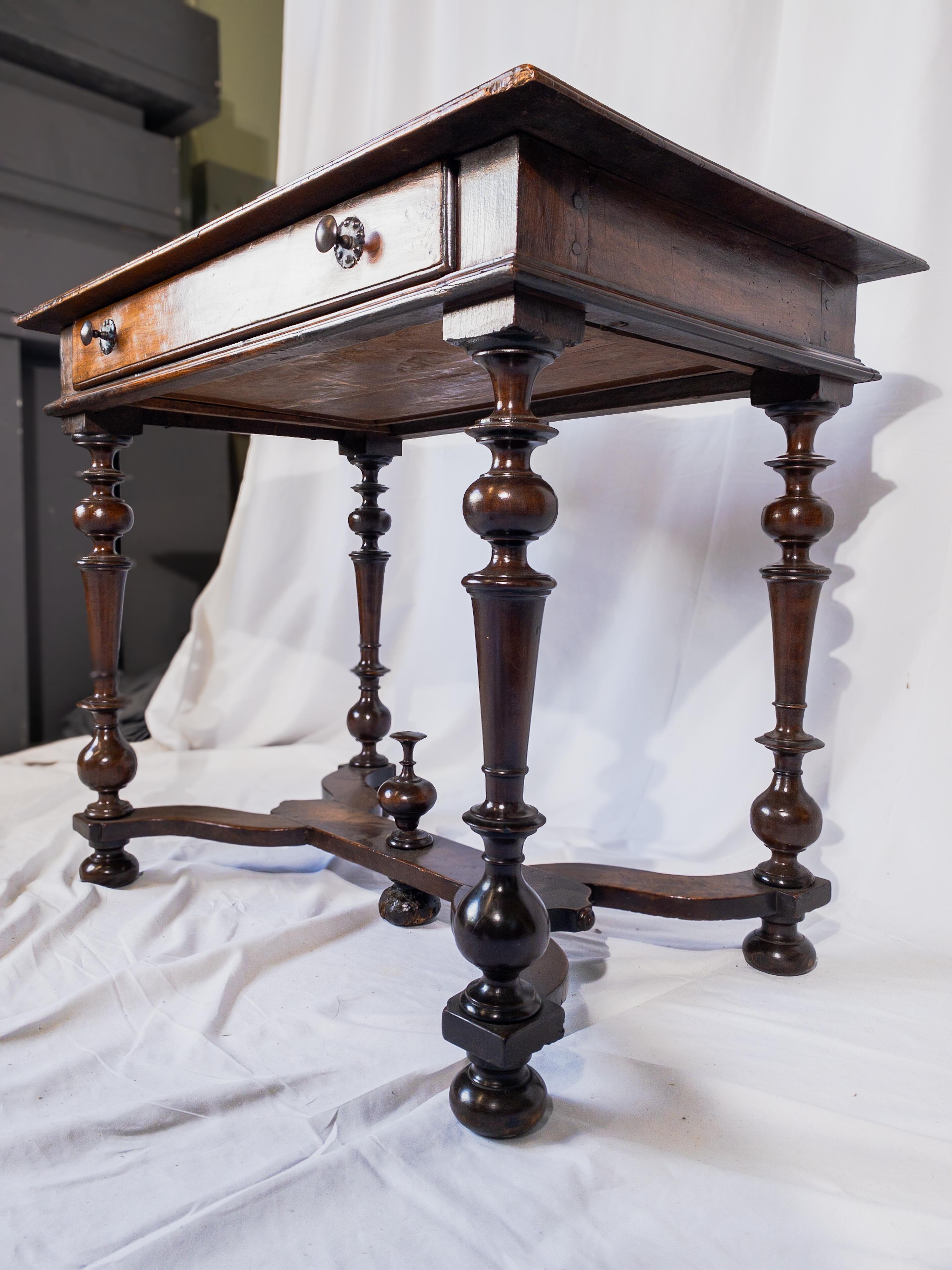 19th Century Italian Side Table with Walnut Marquetry Trim For Sale 5