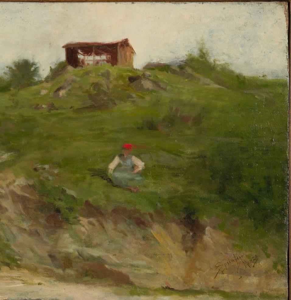 Canvas 19th Century Italian Signed and Located Painting For Sale