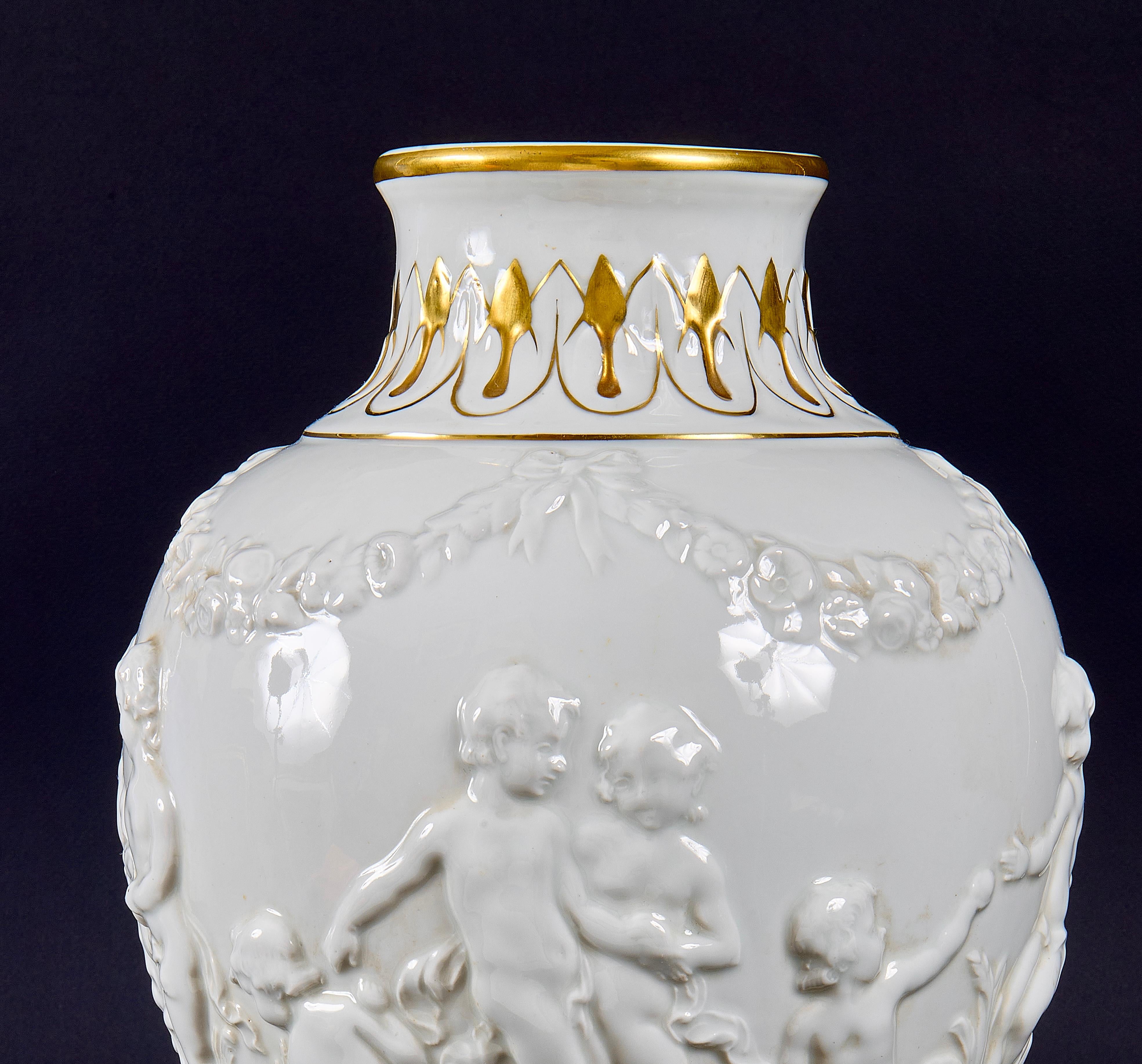19th Century Italian Signed Glazed Ceramic Vase In Good Condition For Sale In Roma, IT