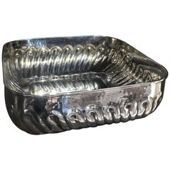 19th Century Italian Silver 800 Bread Holder