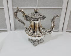 19th Century Italian Silver Coffeepot Made in Turin by Martial Fray, circa 1850