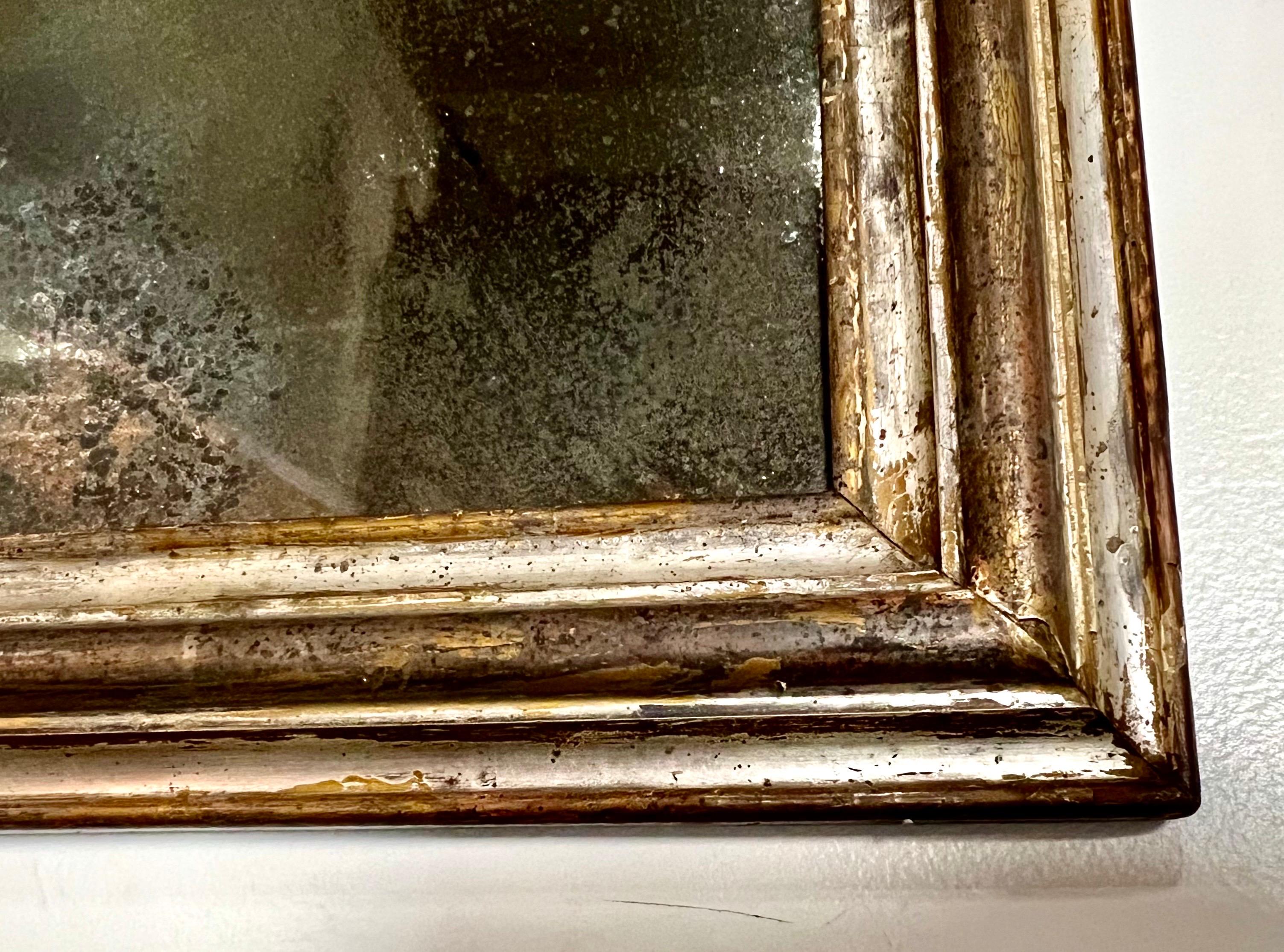 19th Century Italian Silver Gilt Mirror For Sale 2