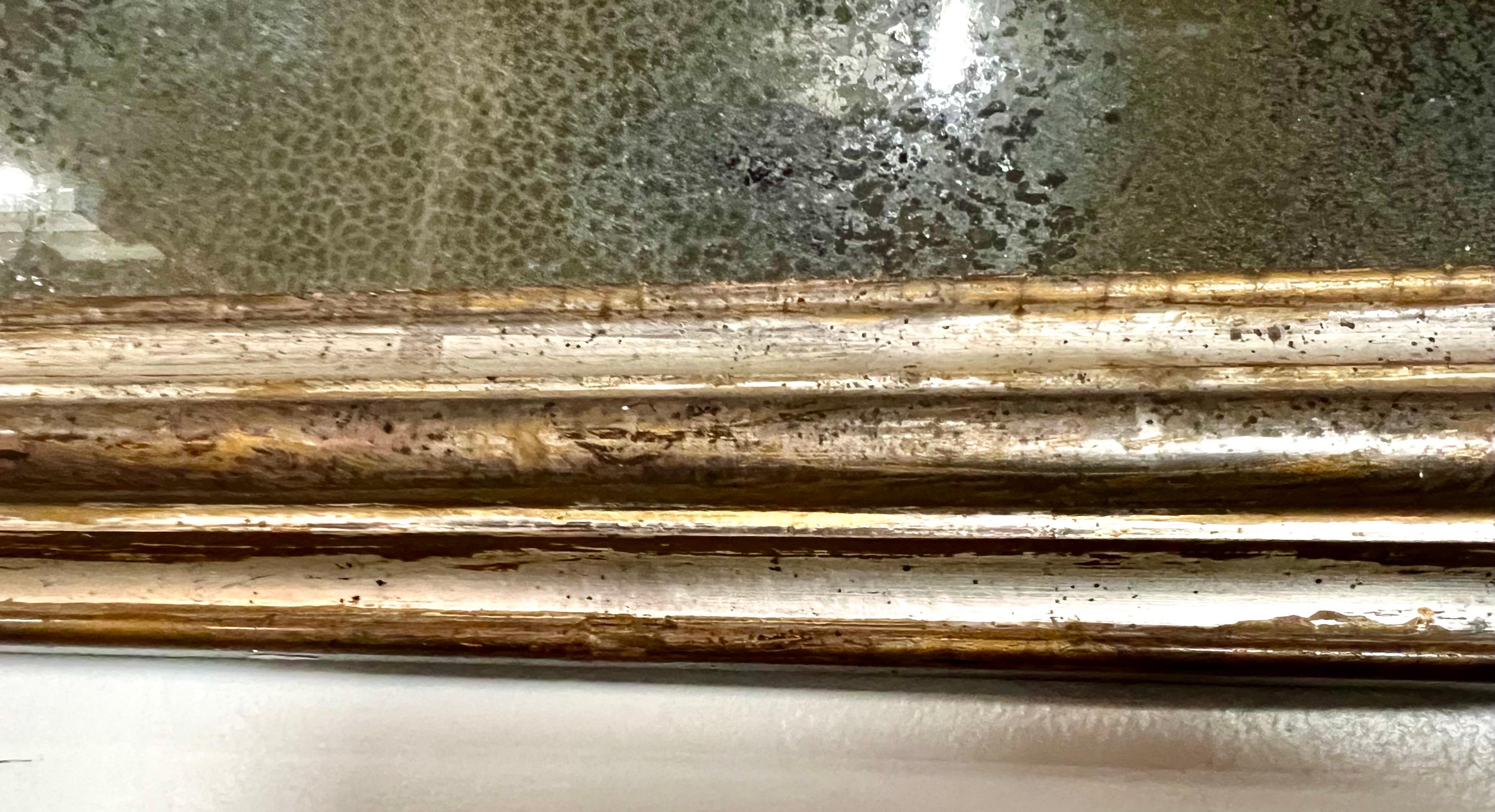19th Century Italian Silver Gilt Mirror For Sale 4