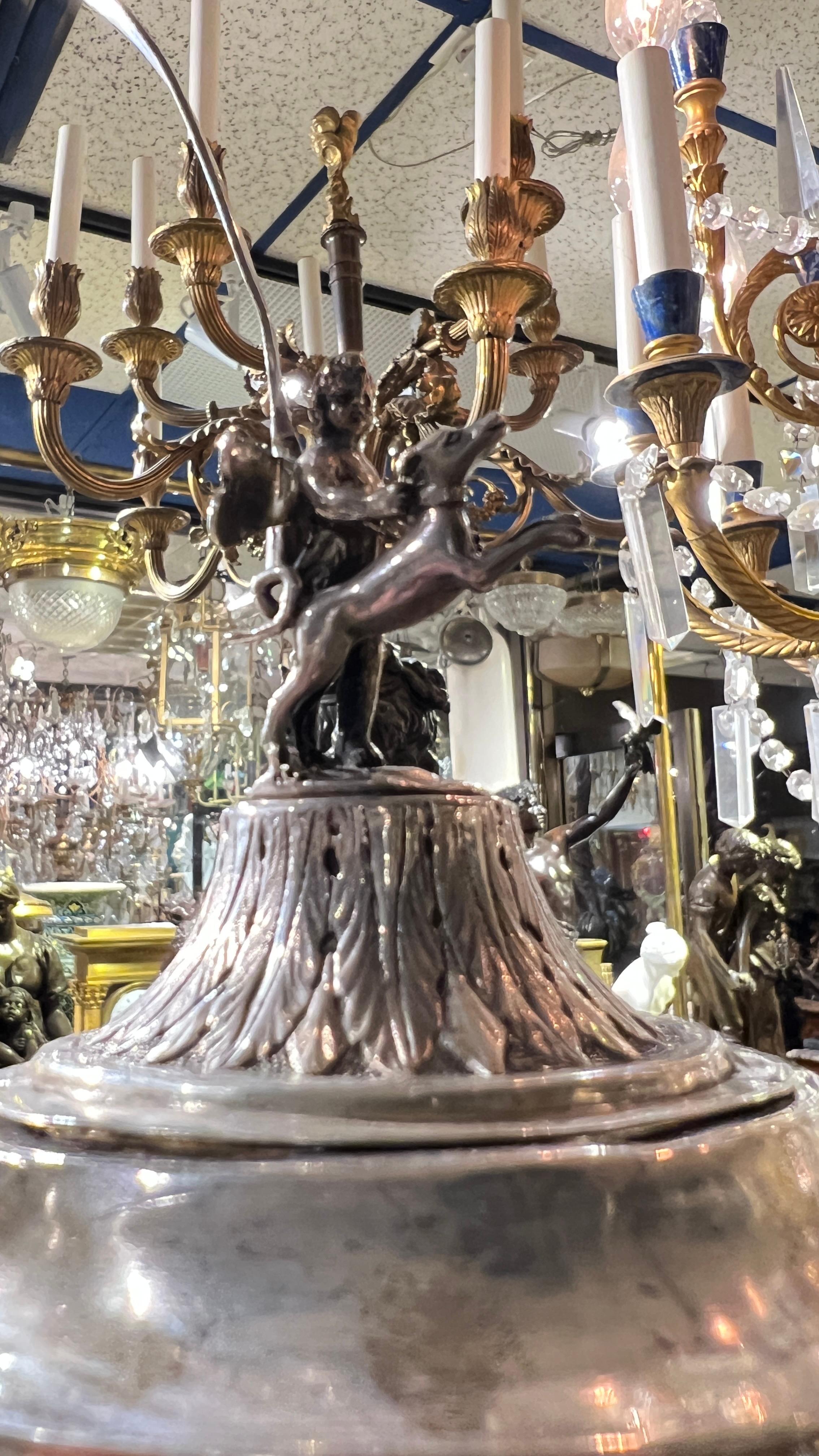 19th Century Italian Silver Oil Lamp Depicting Mercury After Giambologna For Sale 6