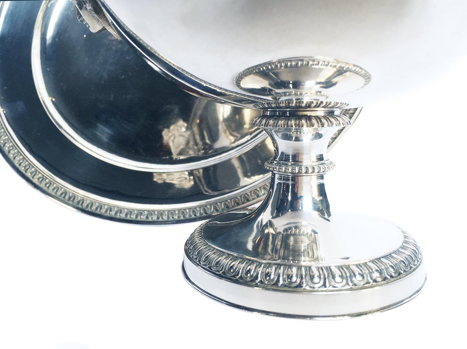 Italian Silver Puerperal Cup or Small Soup Tureen, Milan Circa 1830 For Sale 10