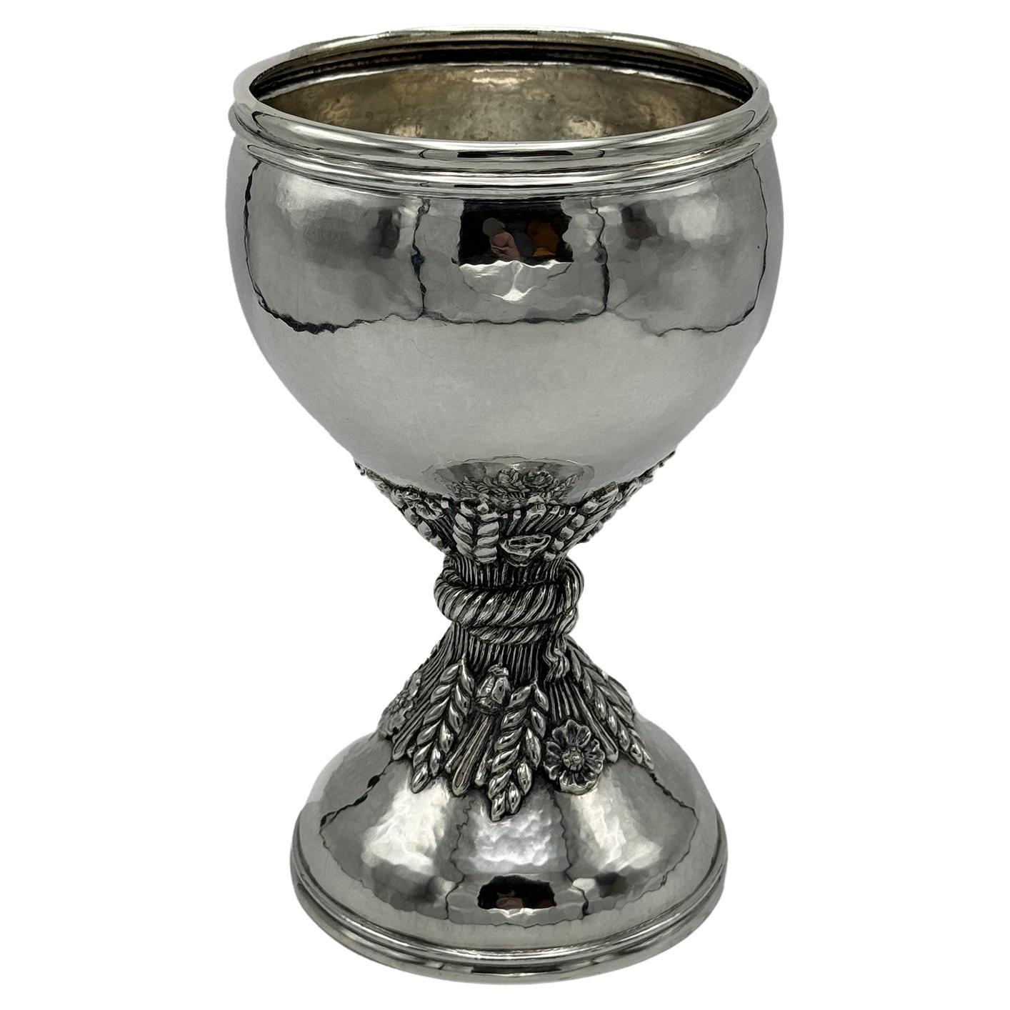 Vaso in argento del XIX secolo con decorazione a grano di Buccellati Italia in vendita