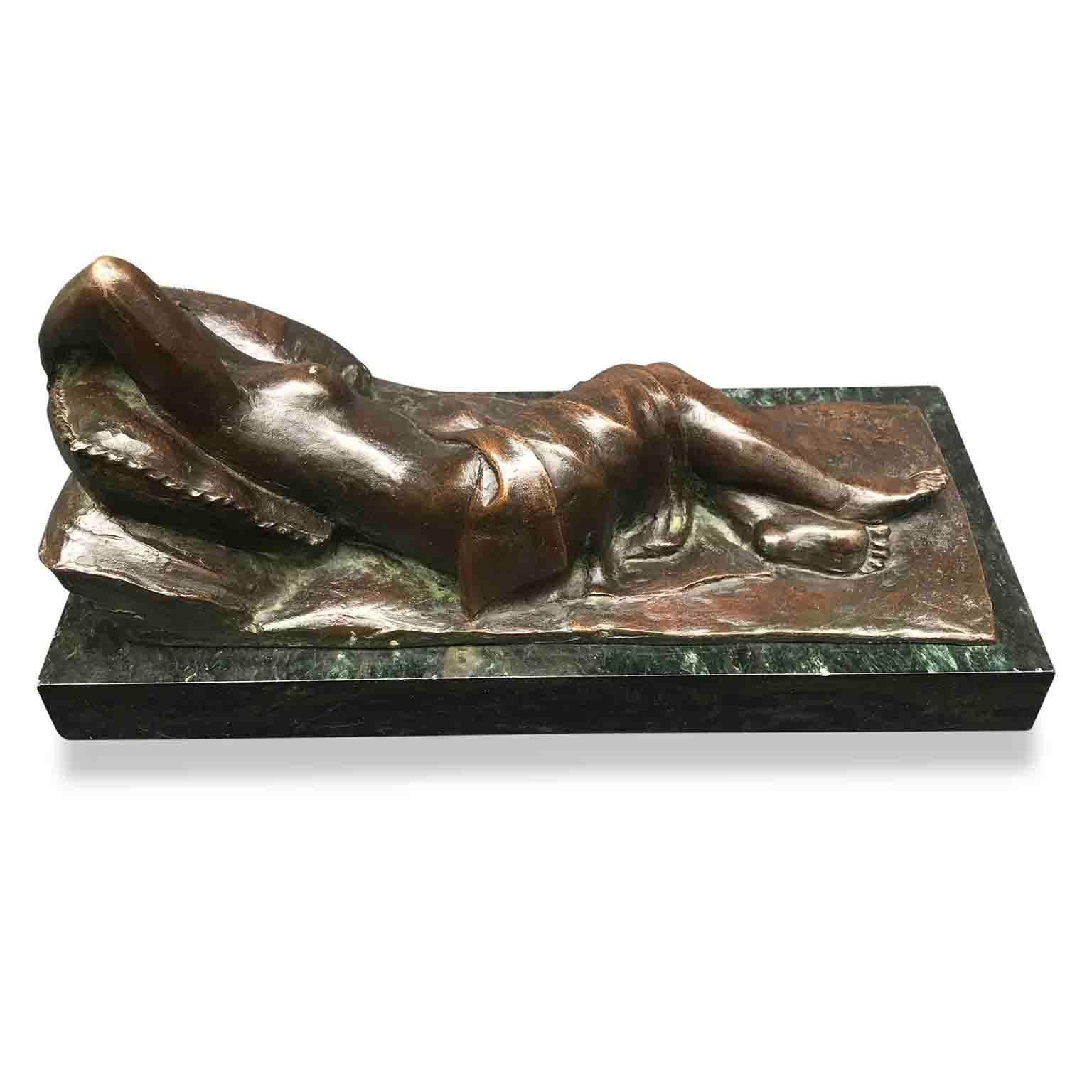 19th Century Italian Sleeping Venus Bronze Sculpture Signed E Sala 1