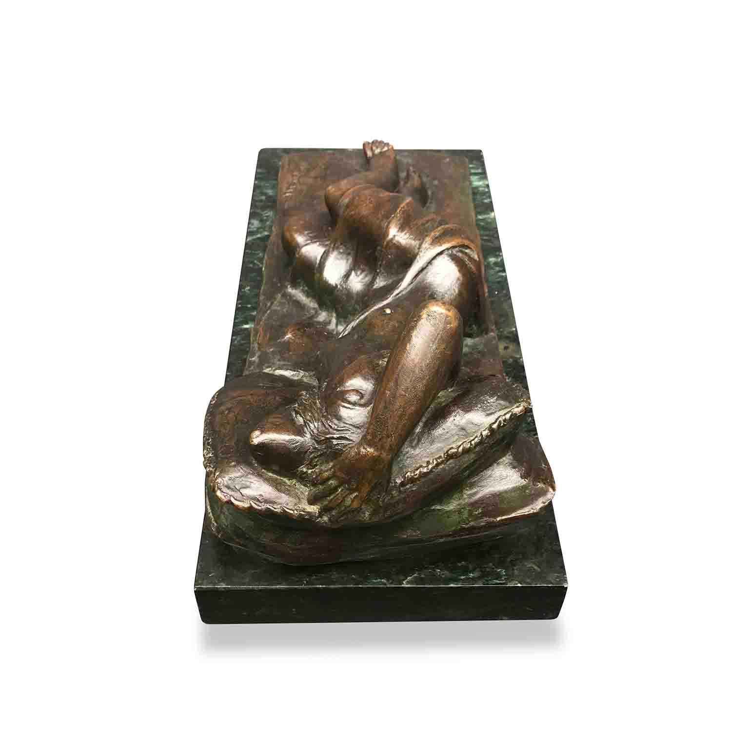 19th Century Italian Sleeping Venus Bronze Sculpture Signed E Sala 3