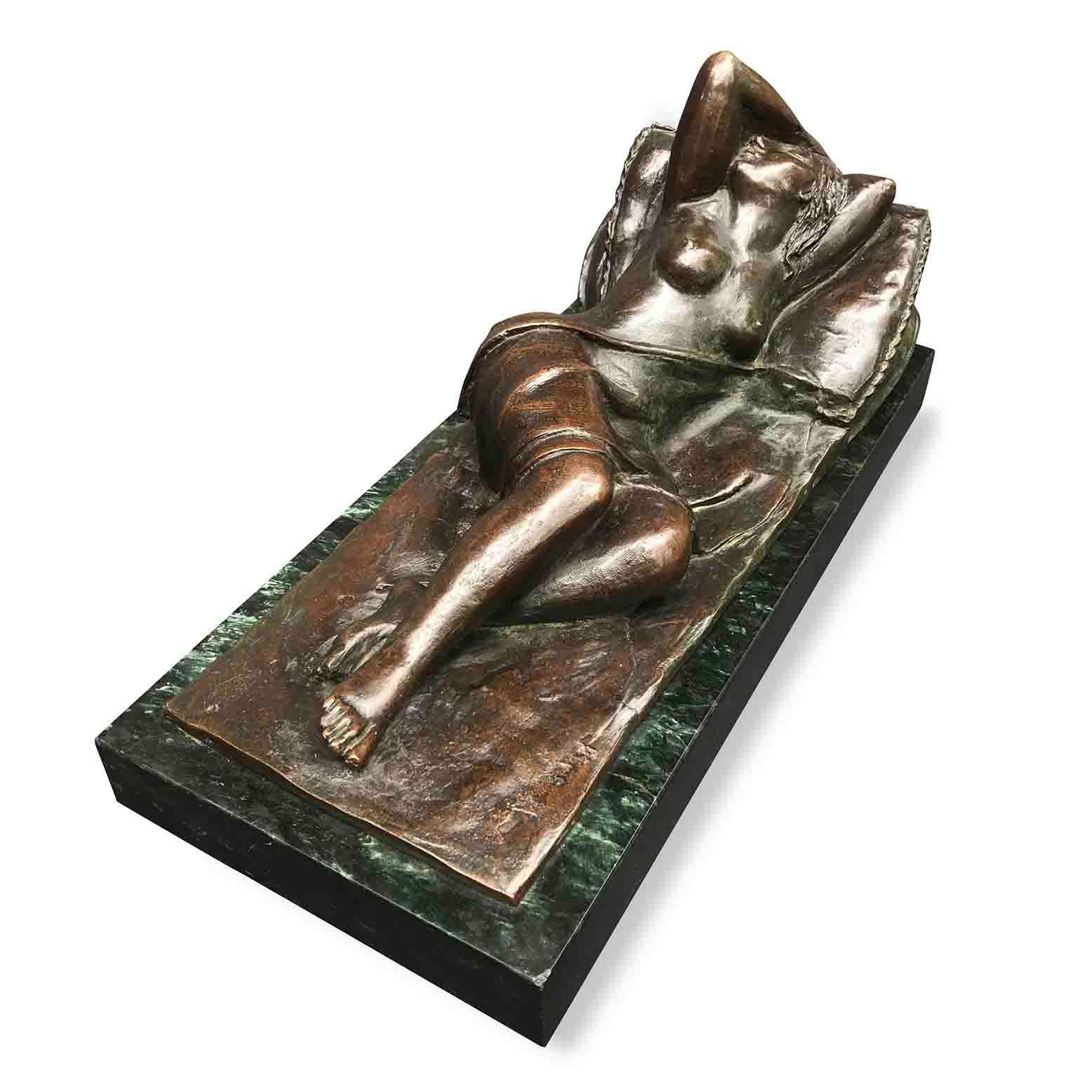 19th Century Italian Sleeping Venus Bronze Sculpture Signed E Sala 5