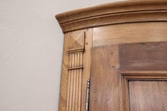 19th Century Italian Solid Chestnut Large Corner Cupboard or Corner Cabinet