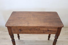 19th Century Italian Solid Poplar Wood Antique Small Writing Desk