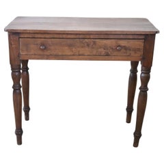 19th Century Italian Solid Poplar Wood Antique Small Writing Desk 