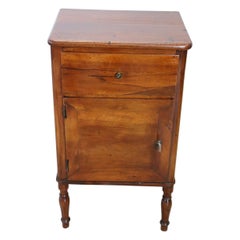 19th Century Italian Solid Walnut Antique Nightstand