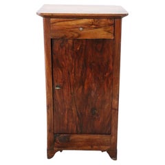 19th Century Italian Solid Walnut Antique Nightstand