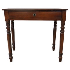 19th Century Italian Solid Walnut Antique Small Writing Desk 