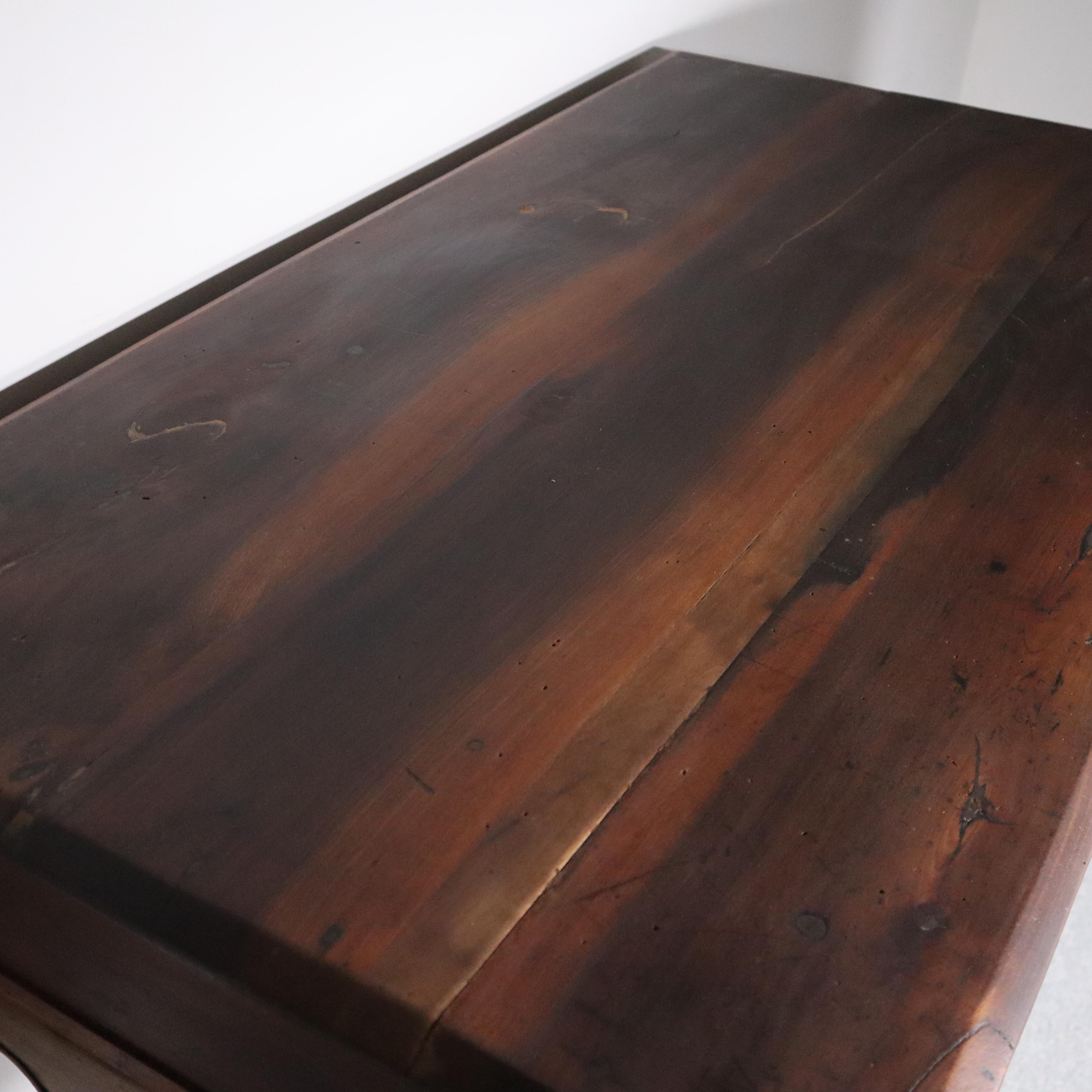 19th century italian solid walnut Louis Philippe desk For Sale 10