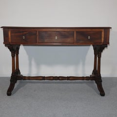 19th century italian solid walnut Louis Philippe desk