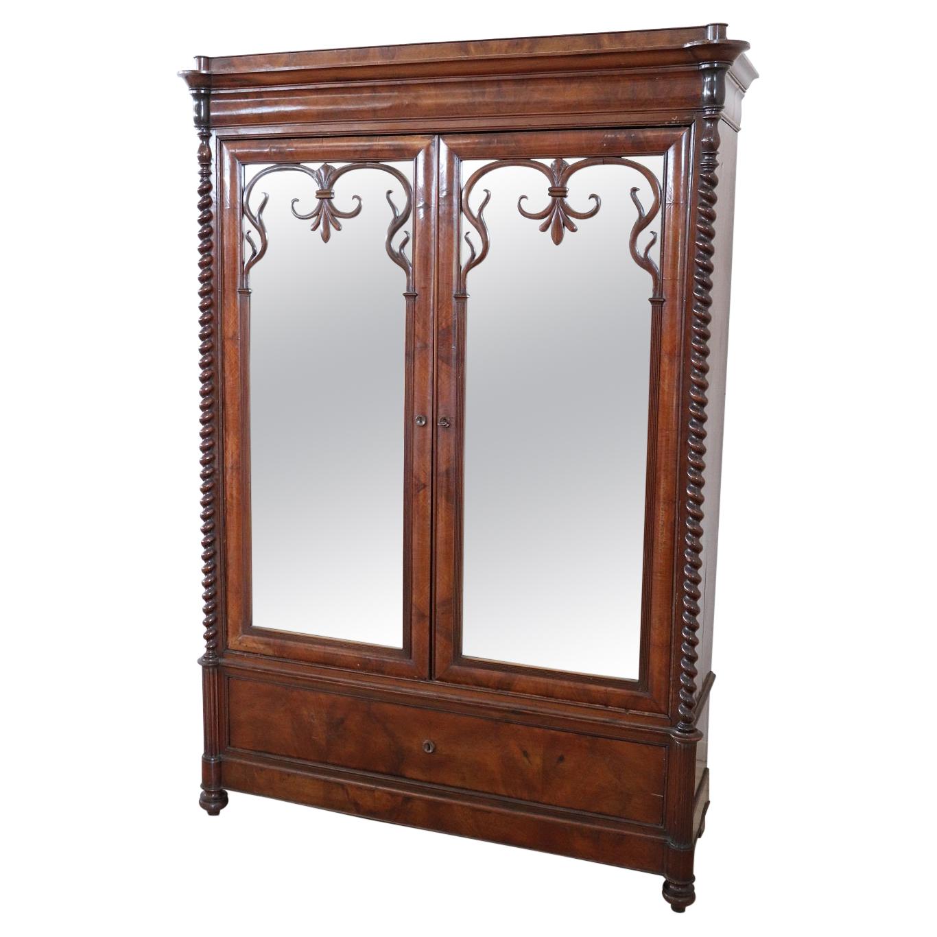 Antique Door Armoire/Wardrobe or With Iron Banding at 1stDibs