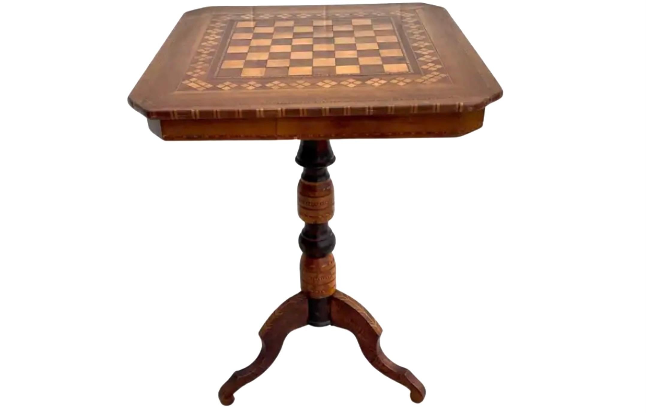 Victorian 19th Century Italian Sorento Side Table For Sale