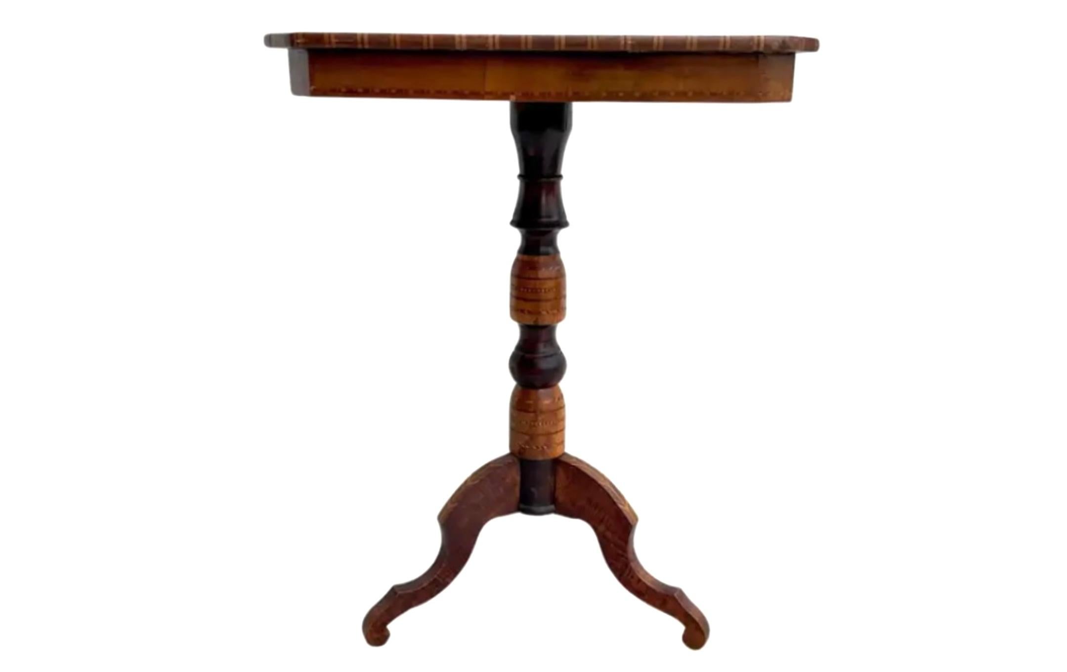 19th Century Italian Sorento Side Table For Sale 2