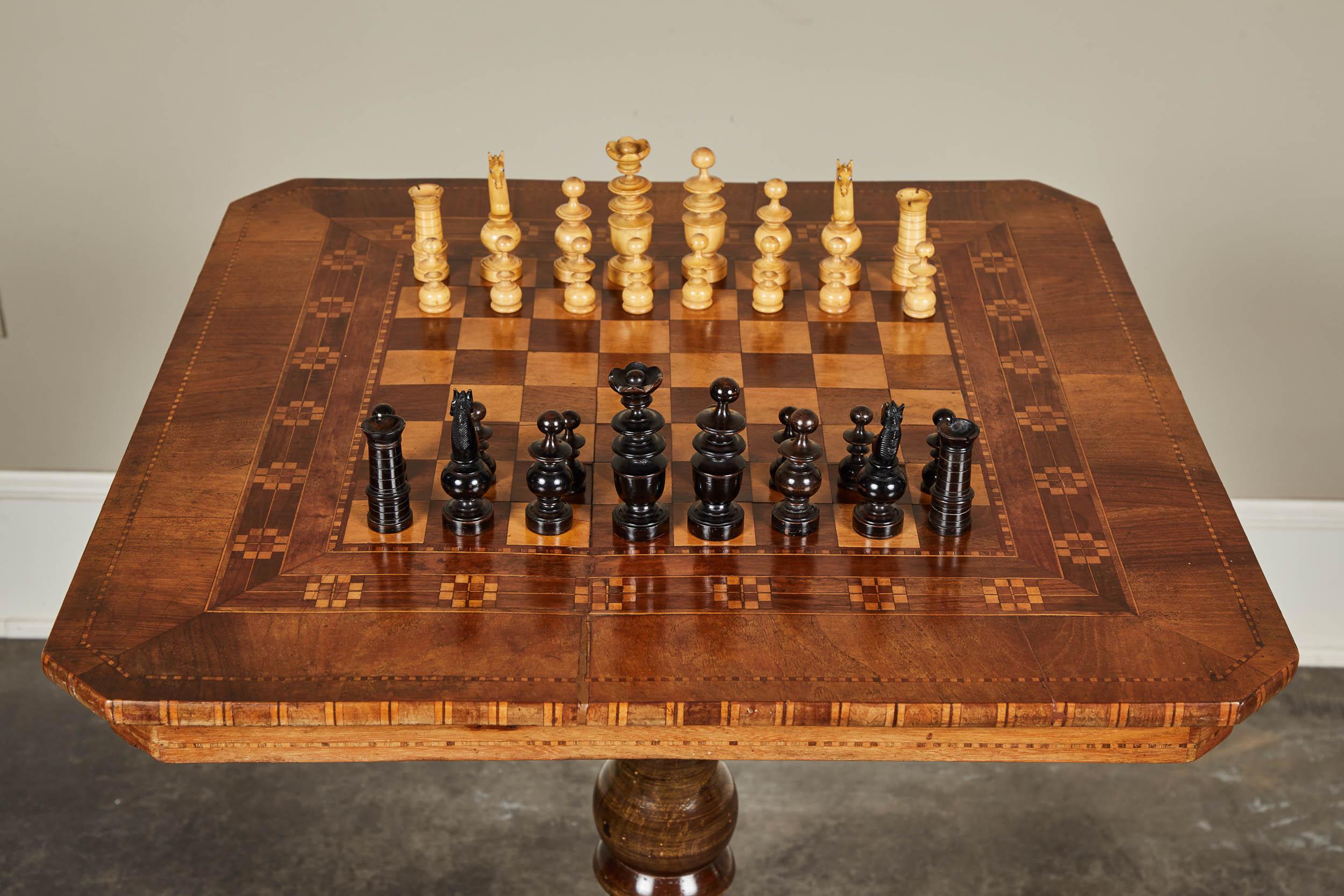 19th Century Italian Sorrento Chess Table 4
