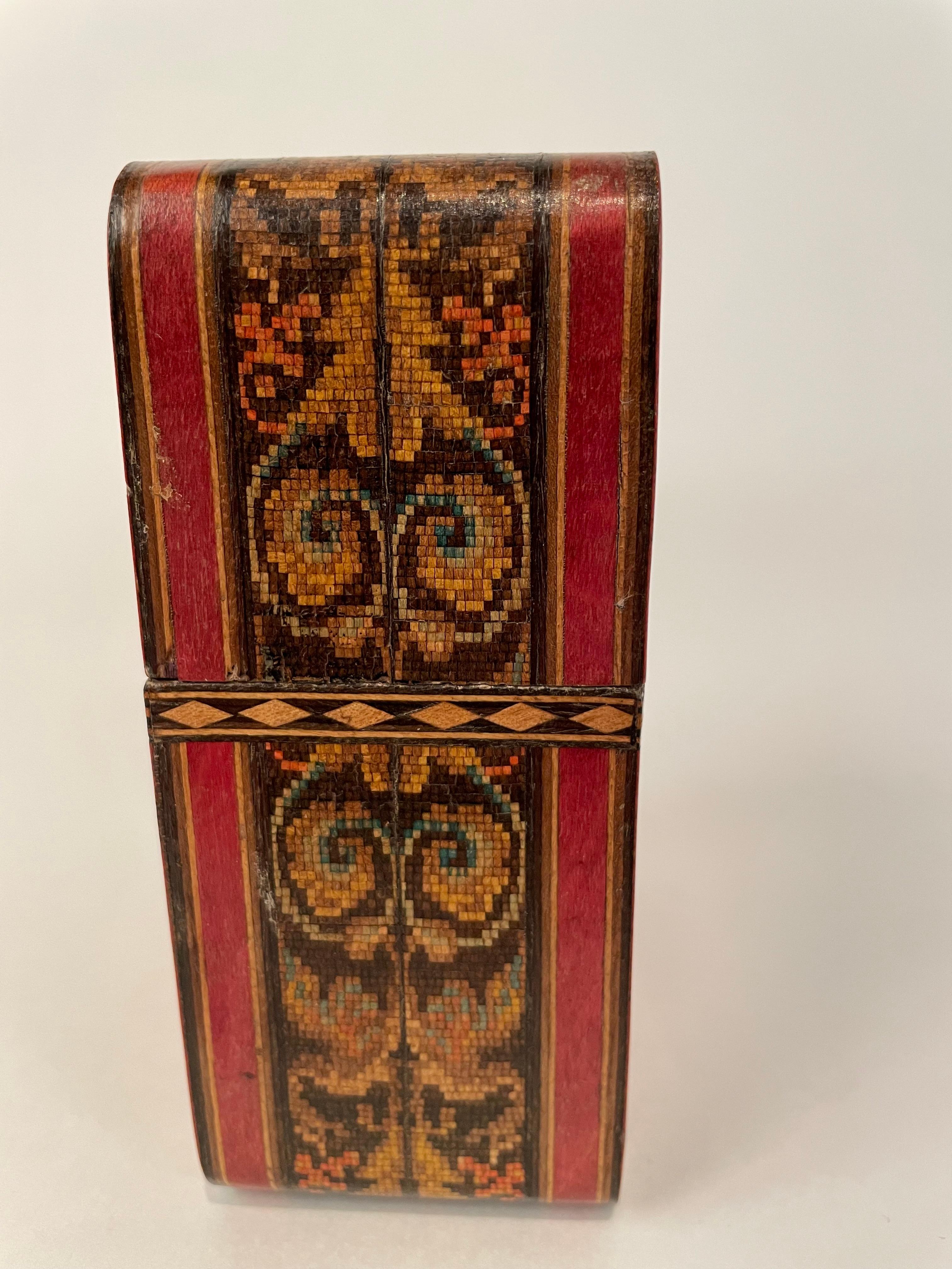 Belle Époque 19th Century Italian Sorrento Inlaid Mosaic Playing Card Case