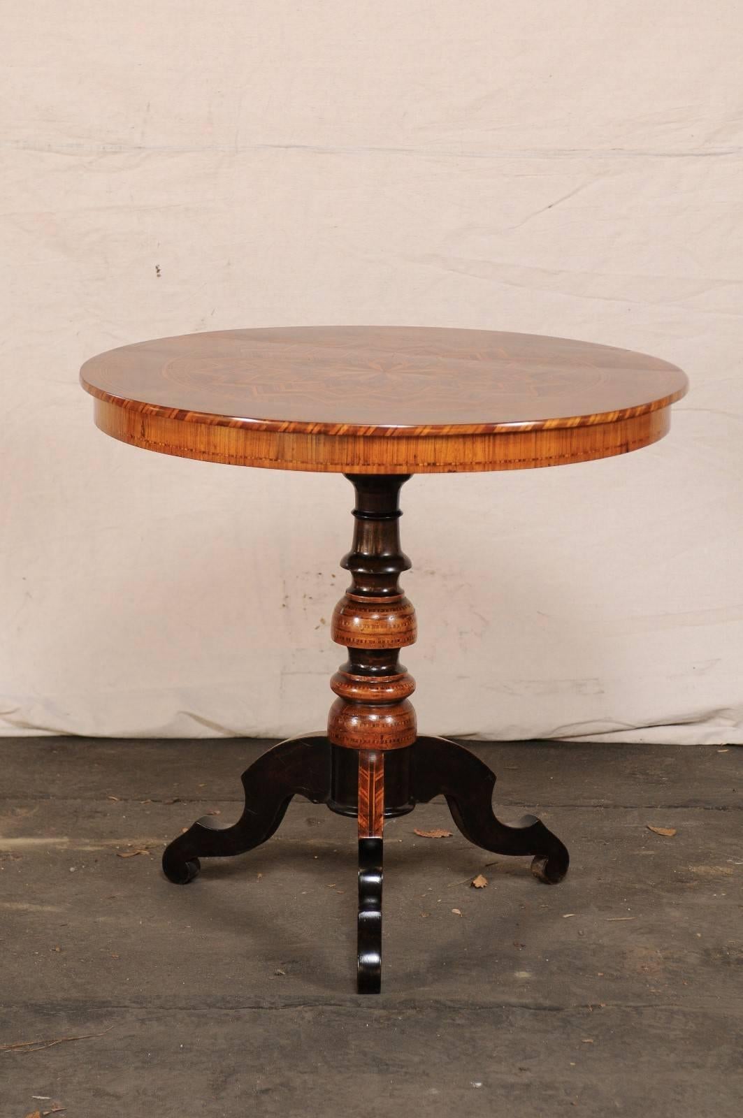 19th century Italian Sorrento inlaid table.