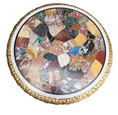 19th Century Italian Specimen Marble Side Table