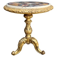 19th Century Italian Specimen Marble Side Table