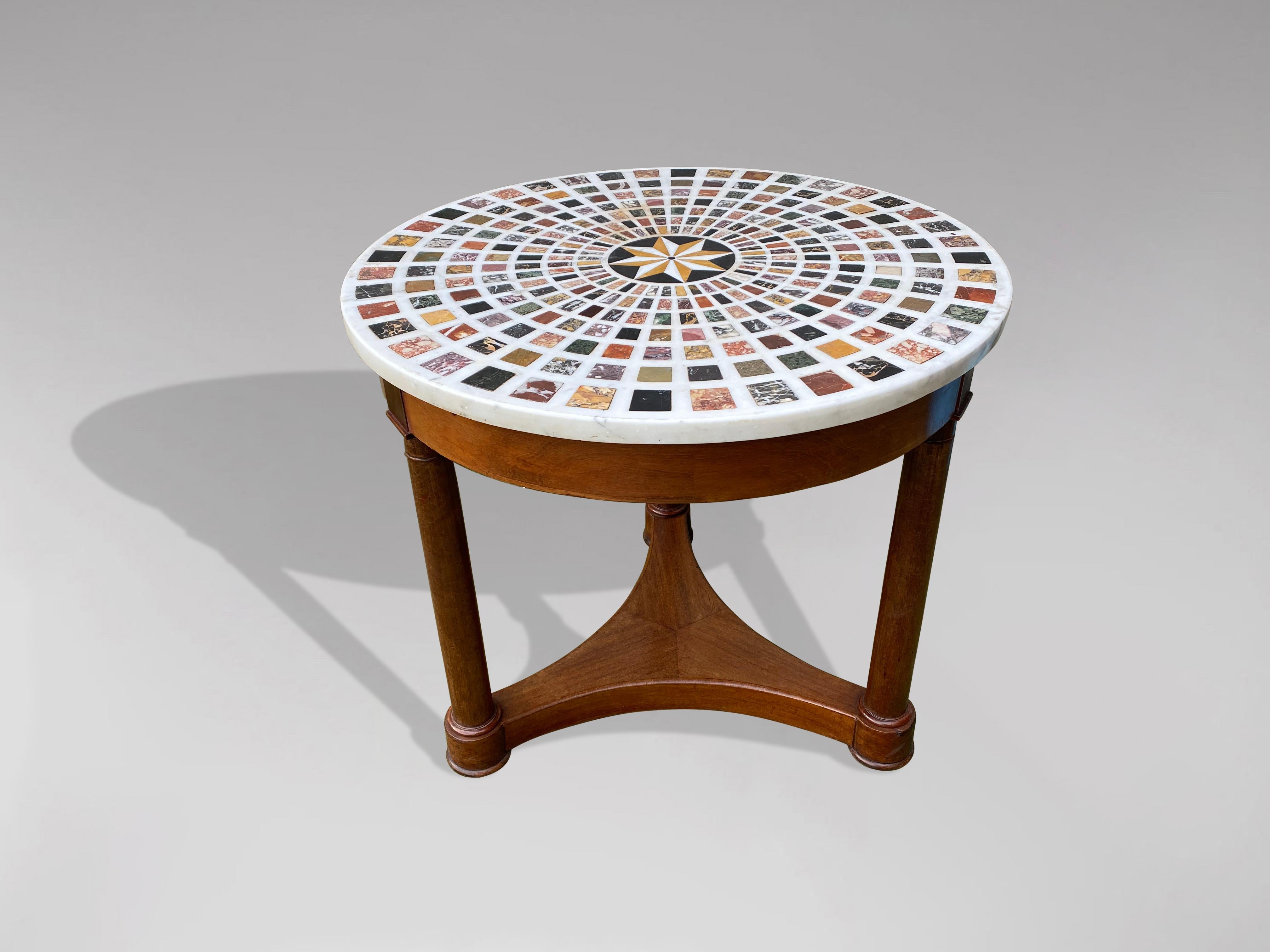 19th Century Italian Specimen Marble Top Circular Centre Table 2