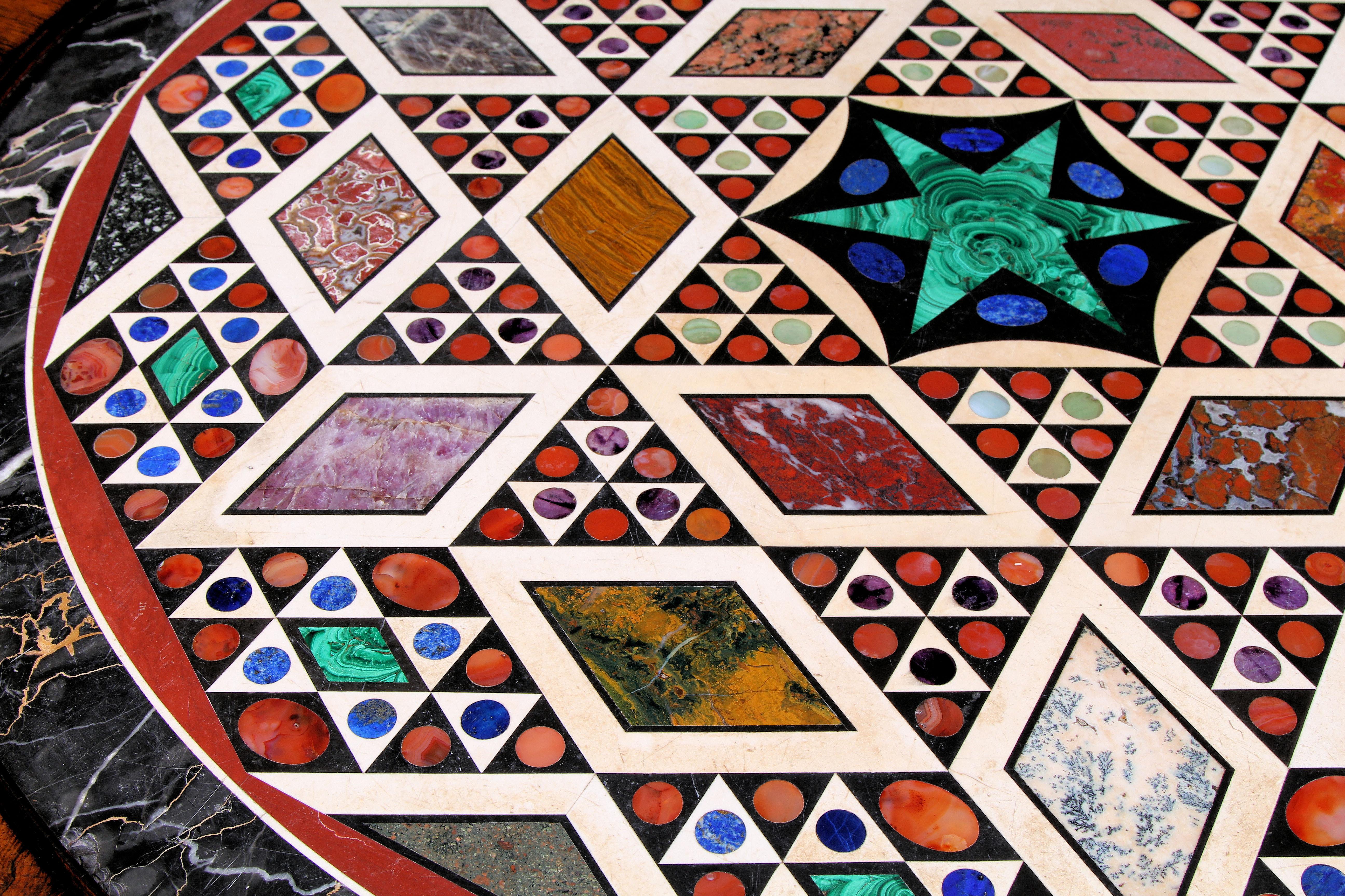 19th Century Italian Specimen Pietra Dura Table Attributed To Giacomo Raffaelli In Good Condition For Sale In London, by appointment only