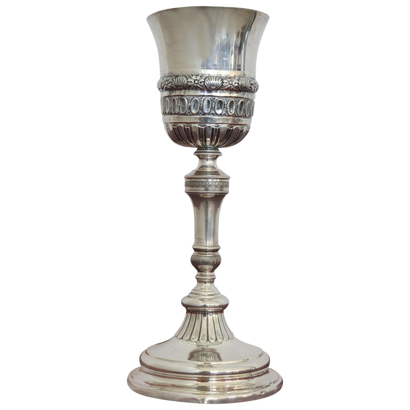 19th Century Italian Sterling Silver Chalice, Naples 1839