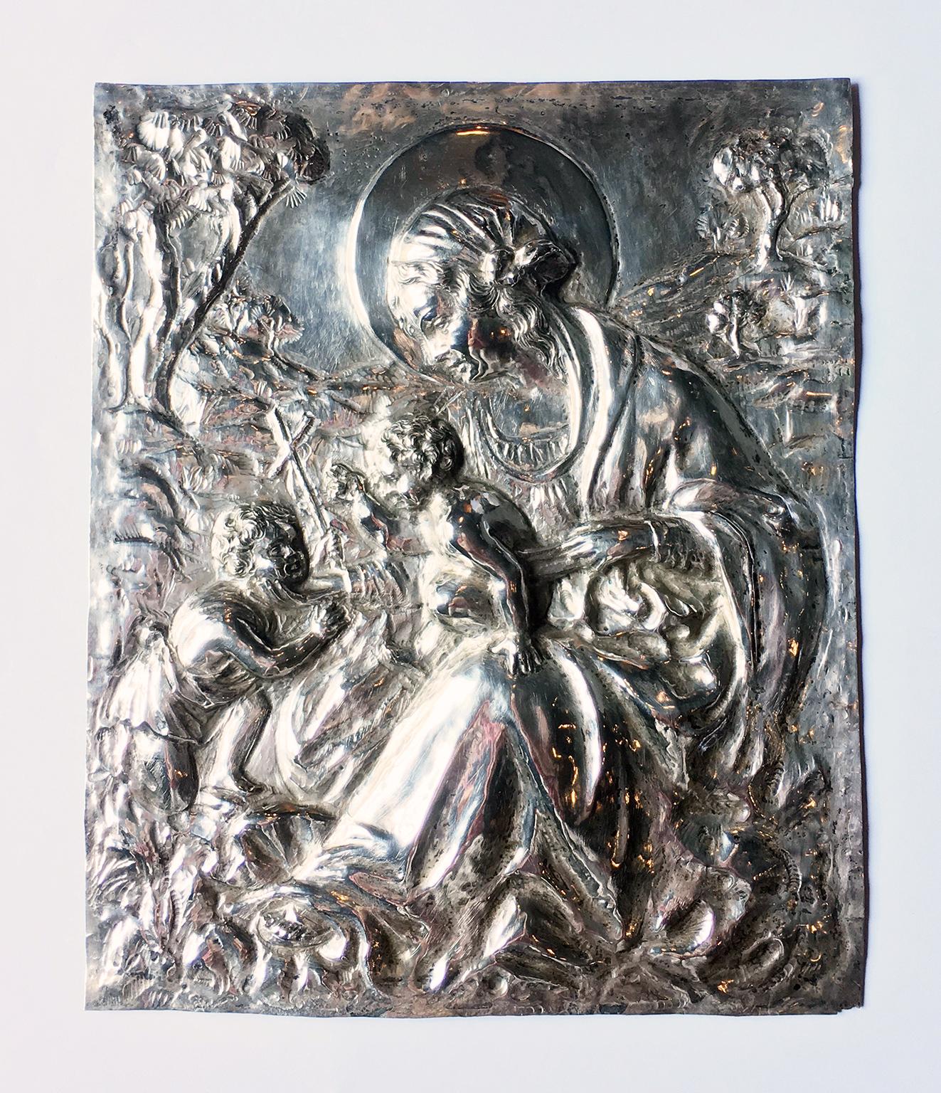 19th Century Italian Sterling Silver Madonna, circa 1830 For Sale 8