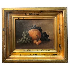 19th Century Italian Still Life Oil Painting of Fruit